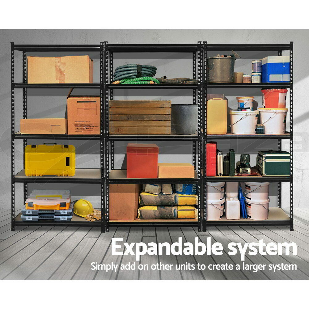 Giantz 1.5M Garage Shelving Warehouse Rack Pallet Racking Storage Shelve Black