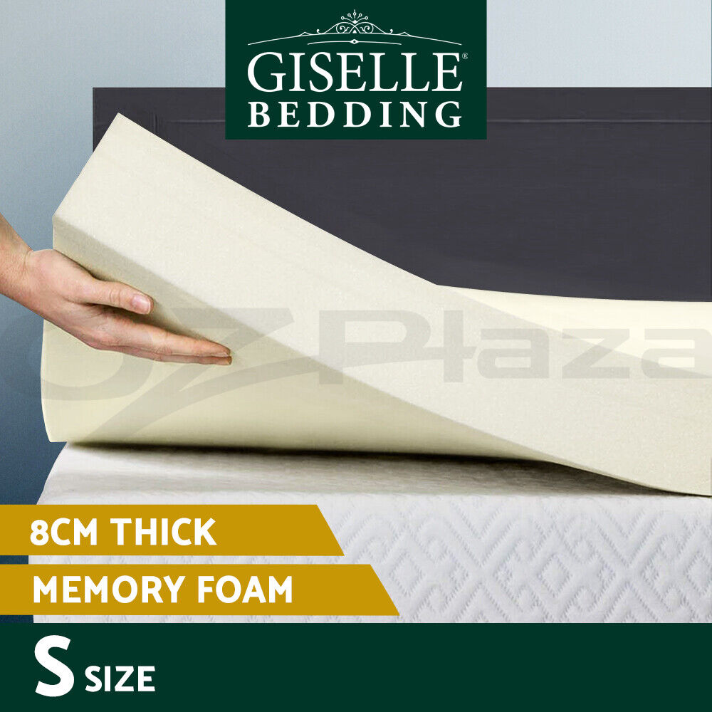 Giselle Bedding Memory Foam Mattress Topper 8cm Single