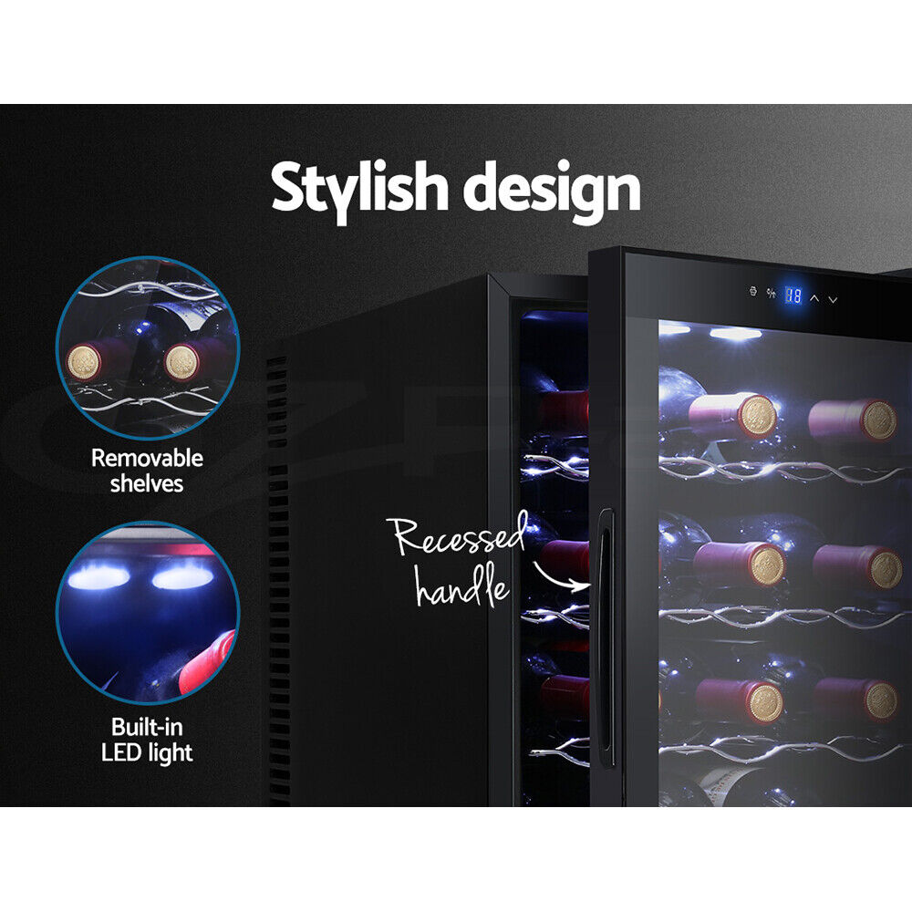 Devanti Wine Fridge Cooler 18 Bottles