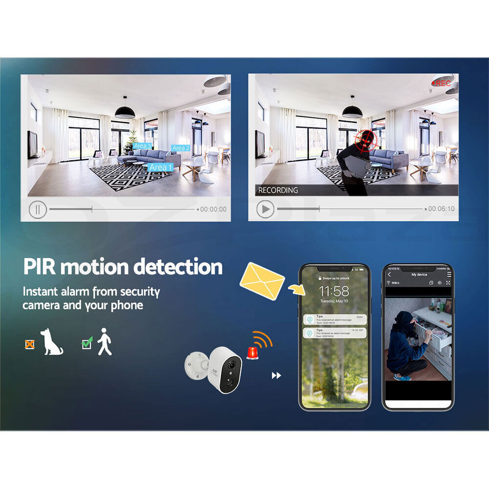 UL-tech 1080P Wireless Security IP Camera Rechargeable Outdoor CCTV Solar Panel