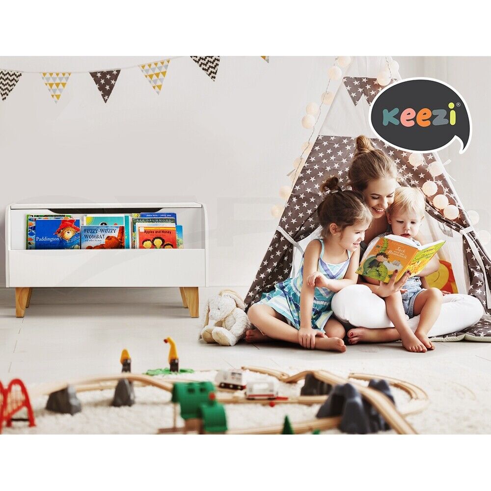 Keezi Kids Toy Box Chest Bookshelf Storage Children Bookcase Organiser Display