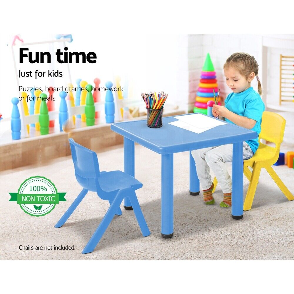 Keezi Kids Table Plastic Square Activity Study Desk 60X60CM