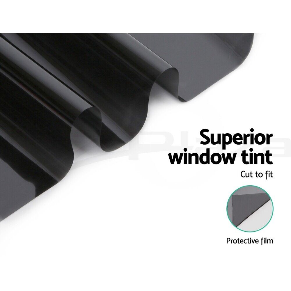 Giantz Window Tint Film Black Roll 15% VLT Home 100cmX30m Tinting tools Kit