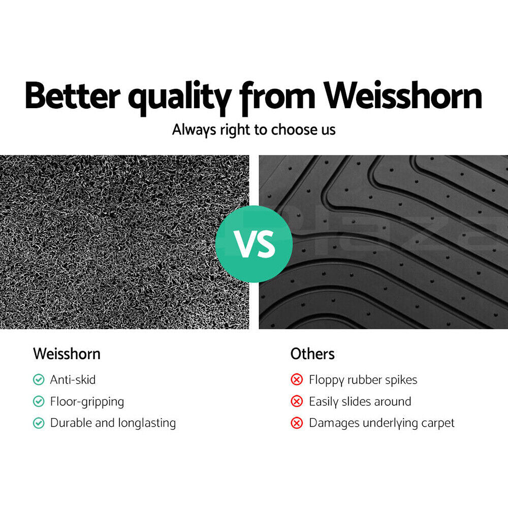 Weisshorn Car Floor Mats Rubber Compatible For Ford Ranger PX PX2 PX3 Dual Cab
