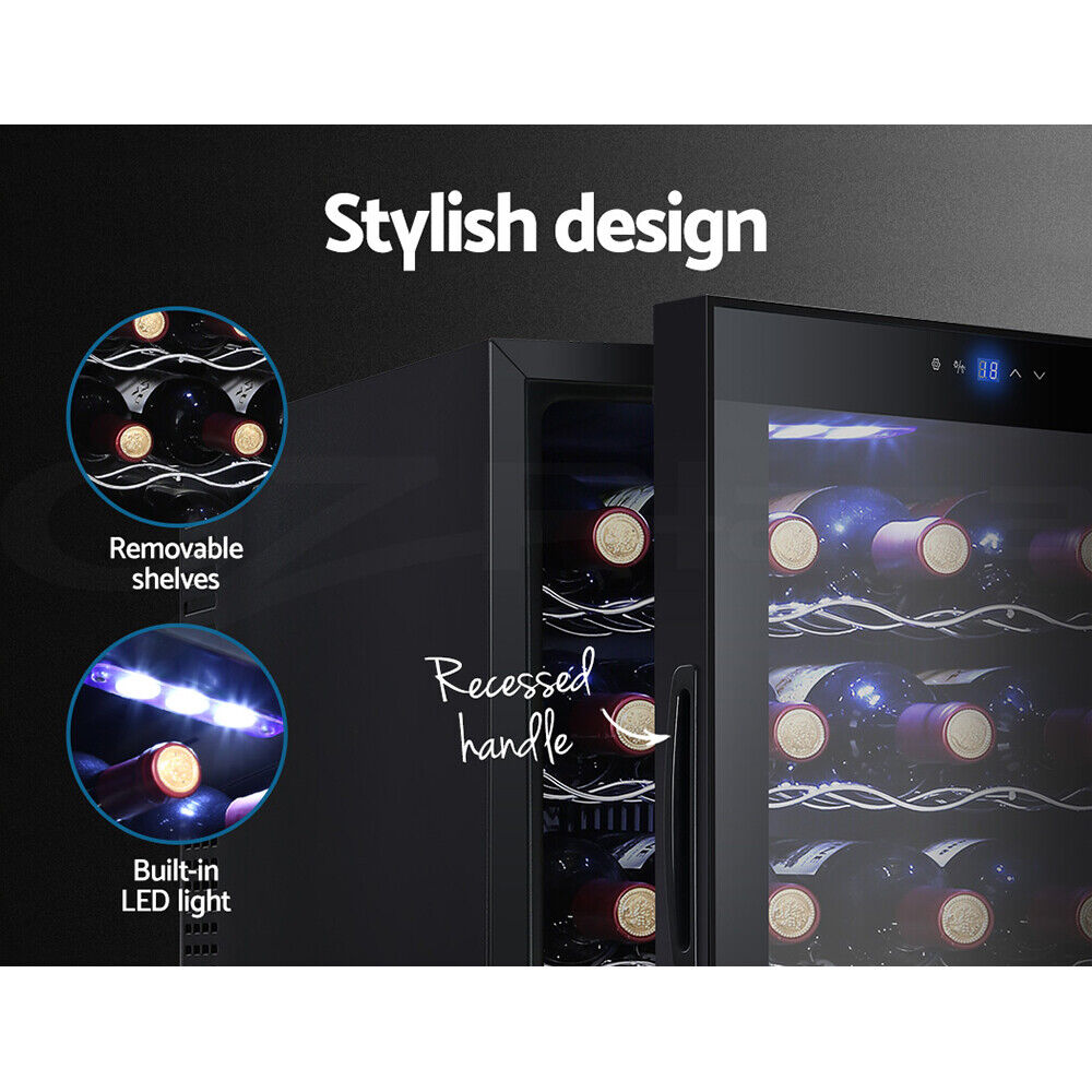 Devanti Wine Fridge Cooler 28 Bottles