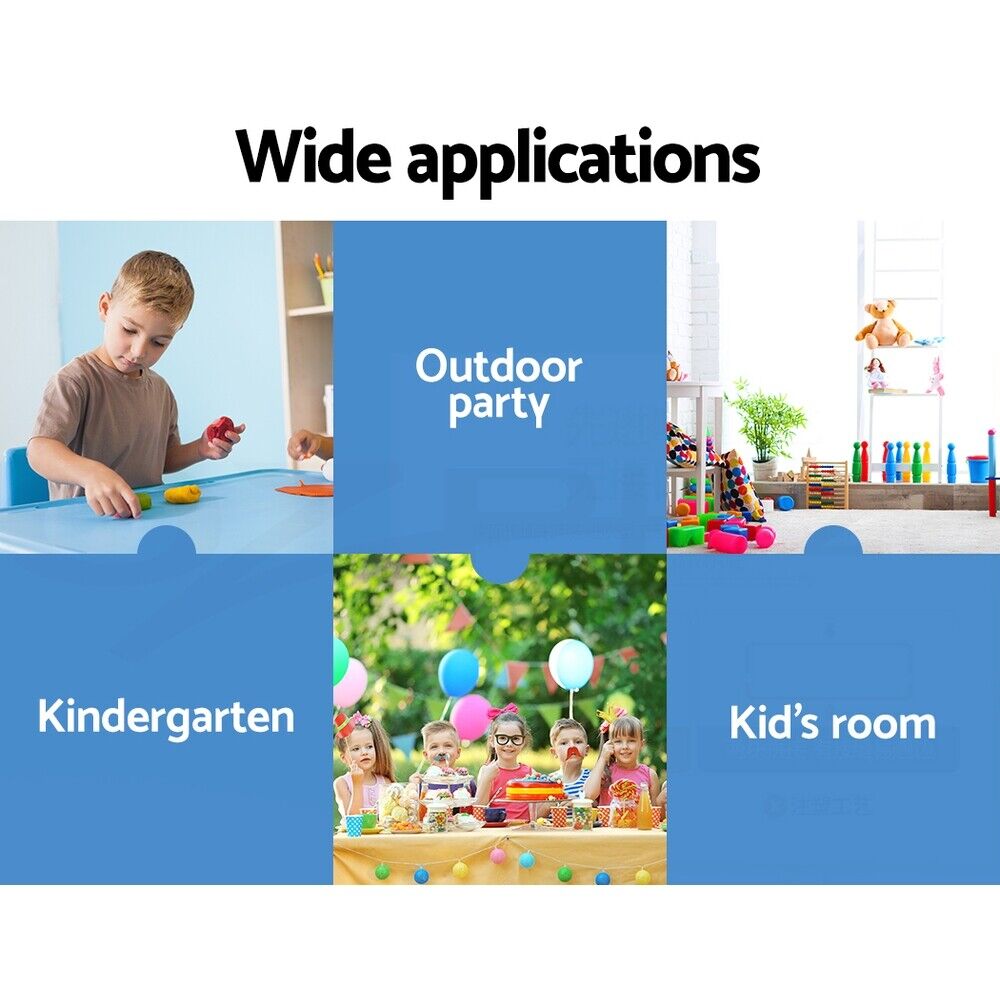 Keezi Kids Table Plastic Square Activity Study Desk 60X60CM