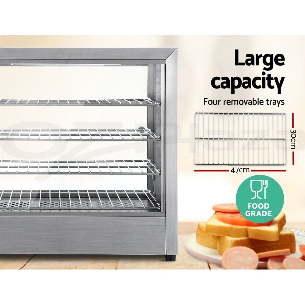 Devanti Commercial Food Warmer Hot Display Showcase Cabinet 54cm