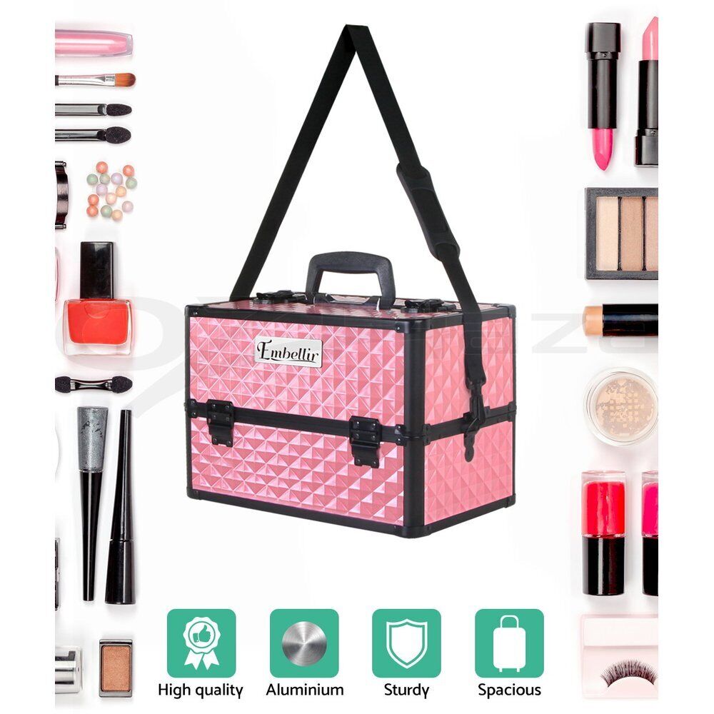 Embellir Beauty Case Makeup Travel Bag Organiser Storage Large Jewellery Box