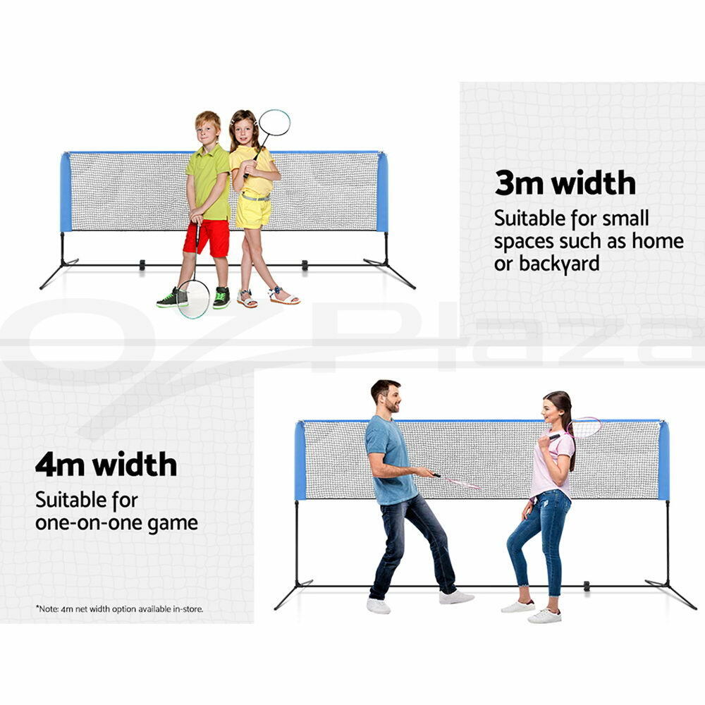 Everfit 4m Badminton Tennis Net Portable Volleyball Kit Adjustable Height