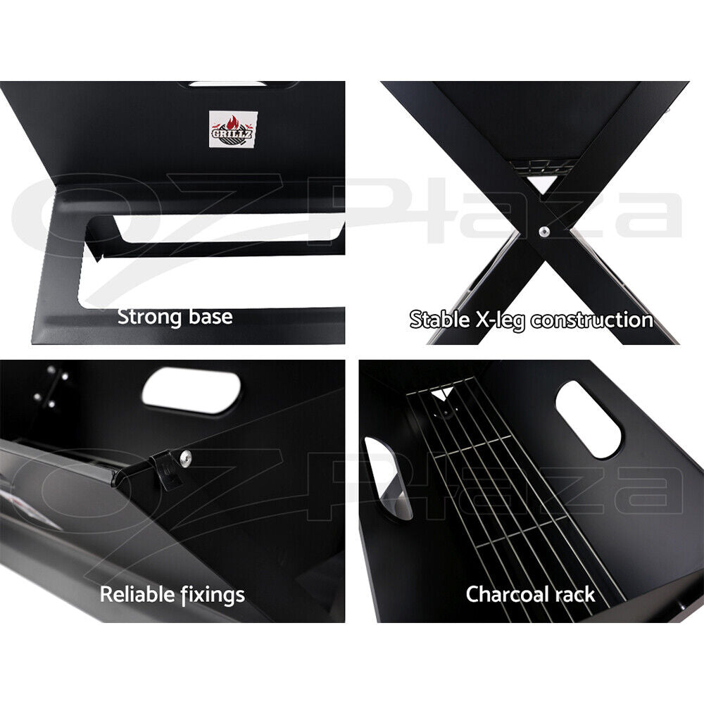 Grillz BBQ Grill Charcoal Smoker Foldable