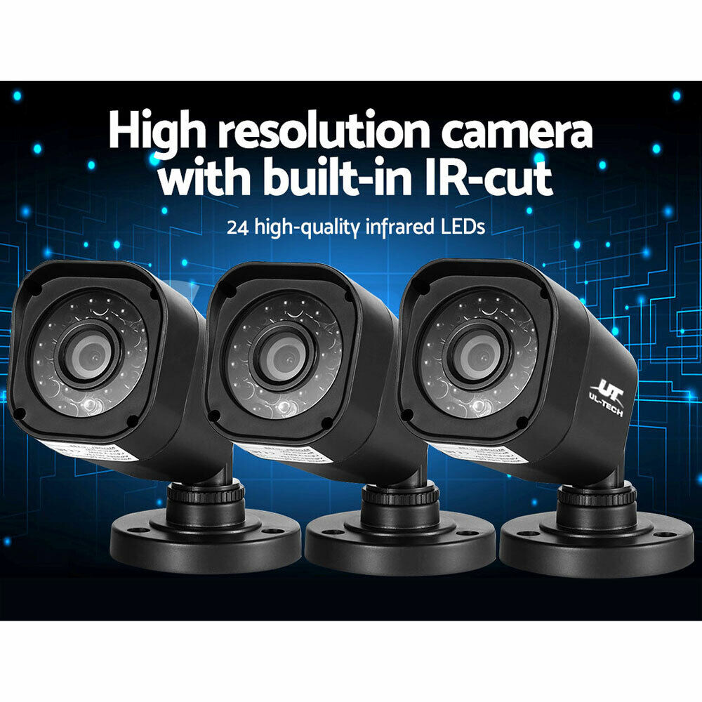 UL-tech CCTV Security System 4CH DVR 4 Cameras 1080p