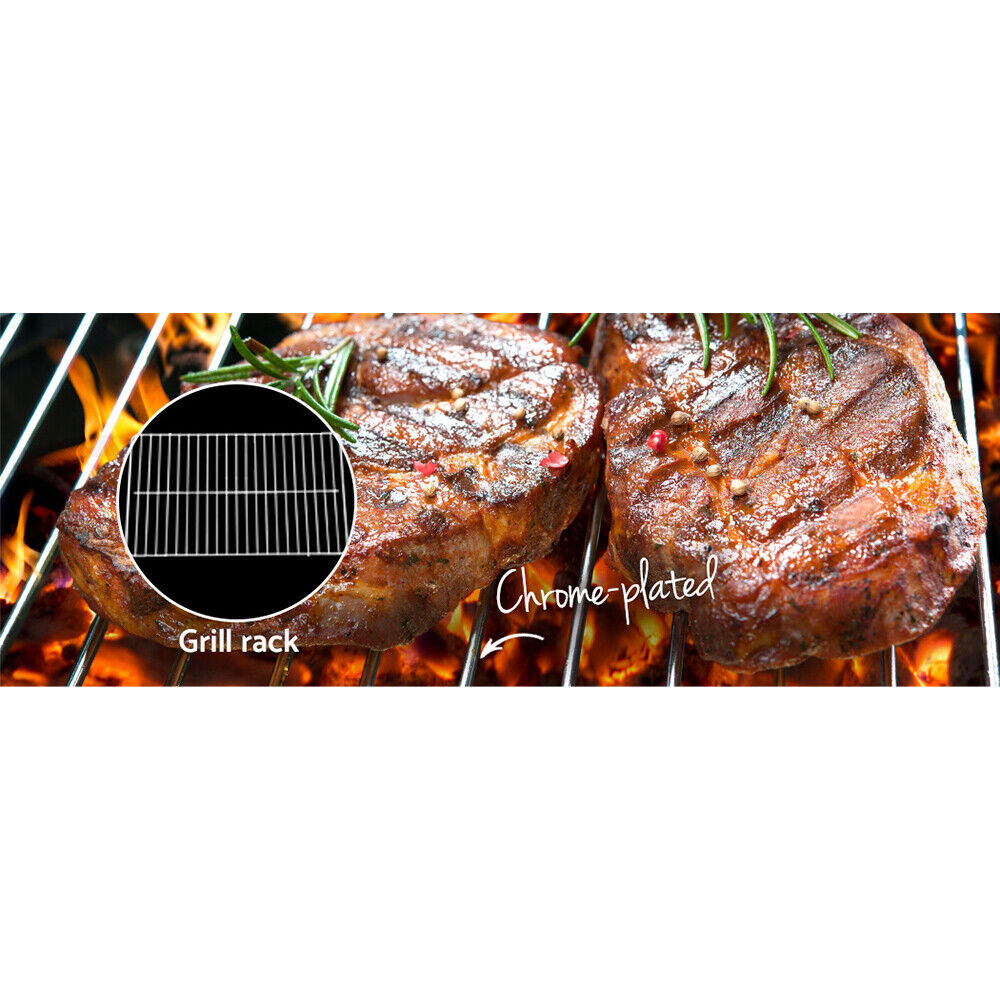 Grillz Charcoal BBQ Portable Grill Camping Barbecue Outdoor Cooking Smoker