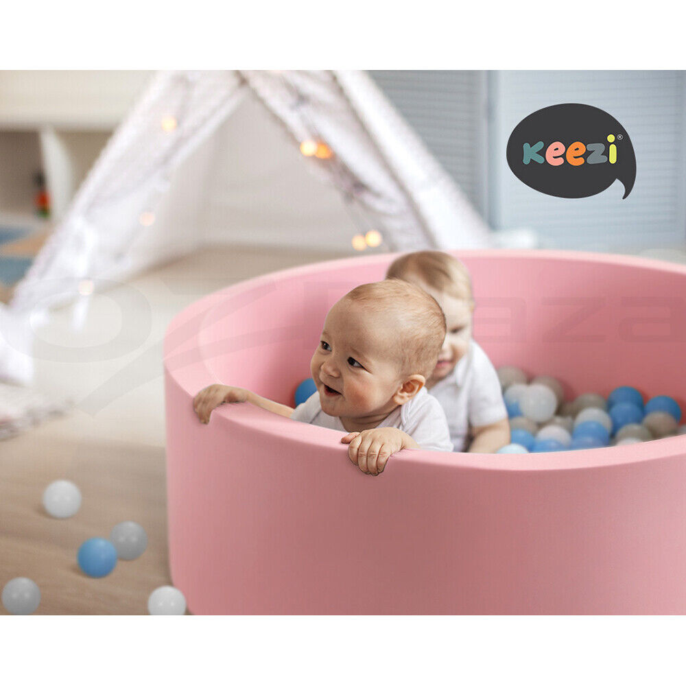 Keezi Kids Ball Pit 90x30cm Ocean Foam Play Pool Barrier Toys Children Pink