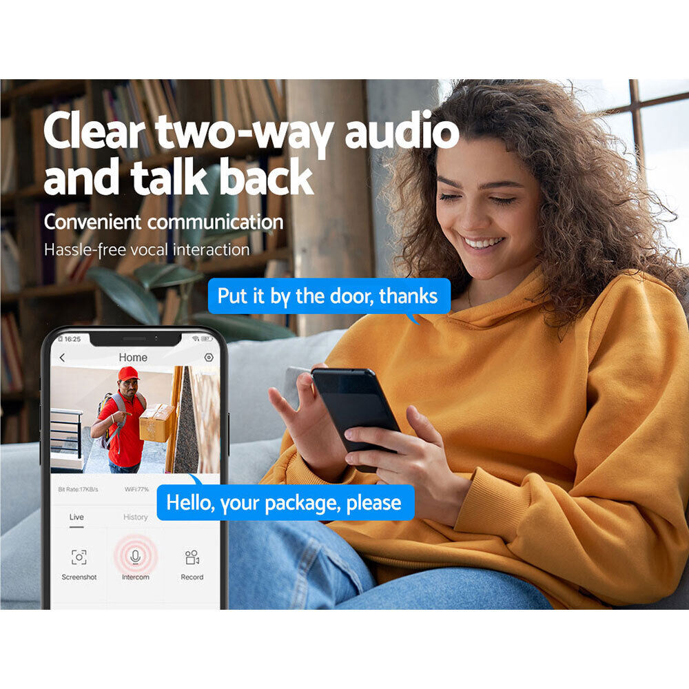 UL-tech 1080P Wireless Security IP Camera Rechargeable Outdoor CCTV Solar Panel