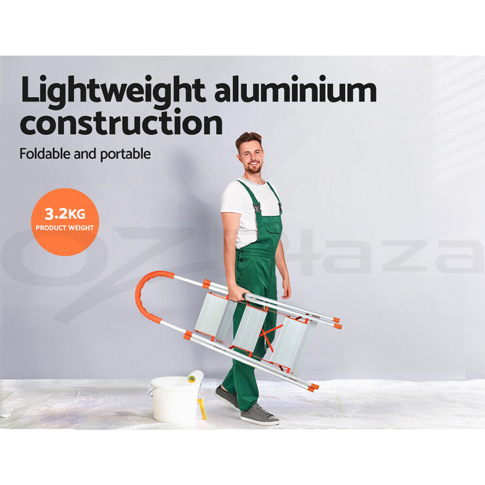 Giantz 3 Step Ladder Multi-Purpose Folding Aluminium Light Weight Platform
