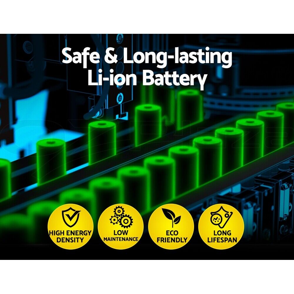 Giantz Fence Energiser 20KM Solar Powered 1.2J Electric