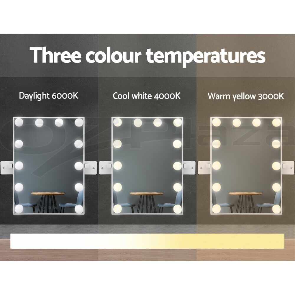 Embellir Wall mirror Makeup Mirror With Light Vanity 12 LED Bulbs Hollywood