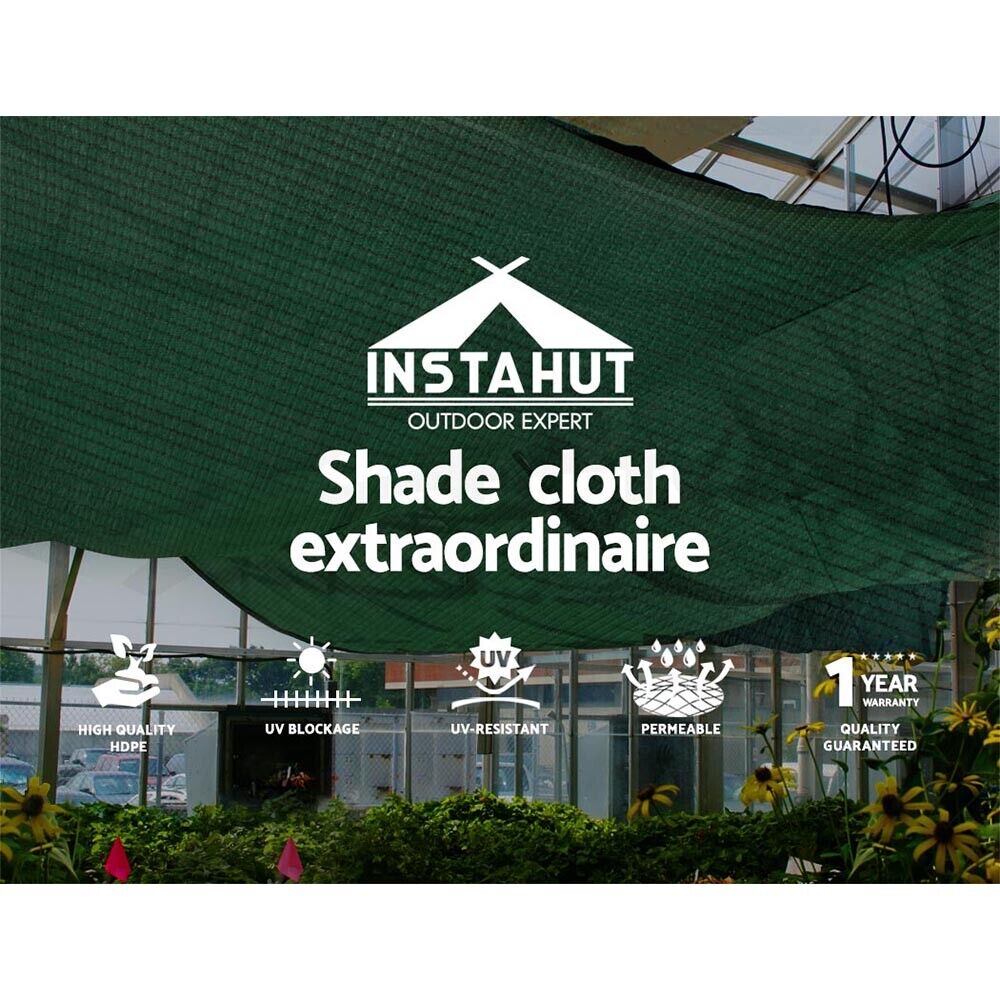 Instahut 50% Shade Cloth 1.83x20m Shadecloth Sail Heavy Duty Green