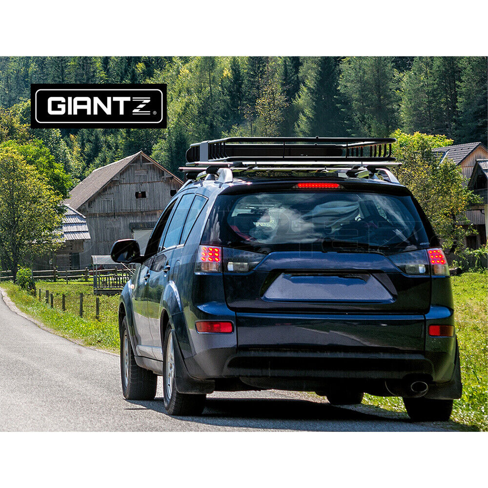 Giantz Universal Car Roof Rack Basket Luggage Vehicle Cargo Carrier 111cm Black