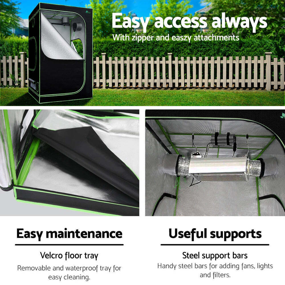 Green Fingers Grow Tent 90x90x180CM Hydroponics Kit Indoor Plant Room System