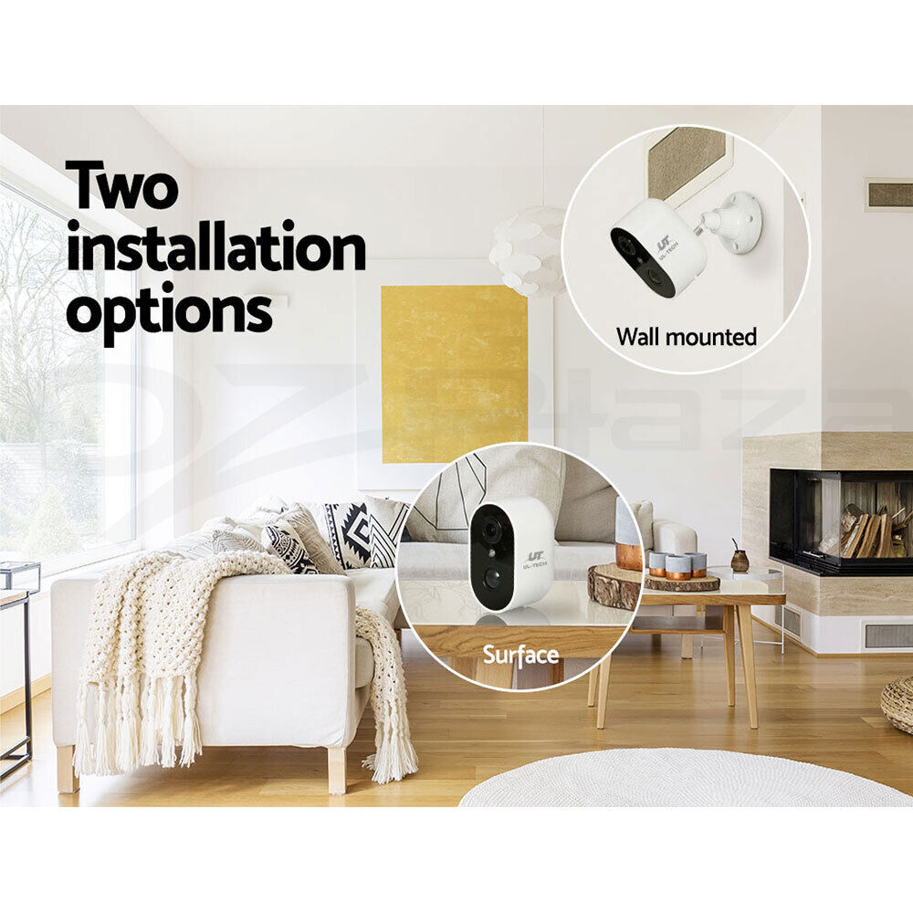 UL-tech 1080P Wireless Security IP Camera Rechargeable Outdoor CCTV Solar Panel