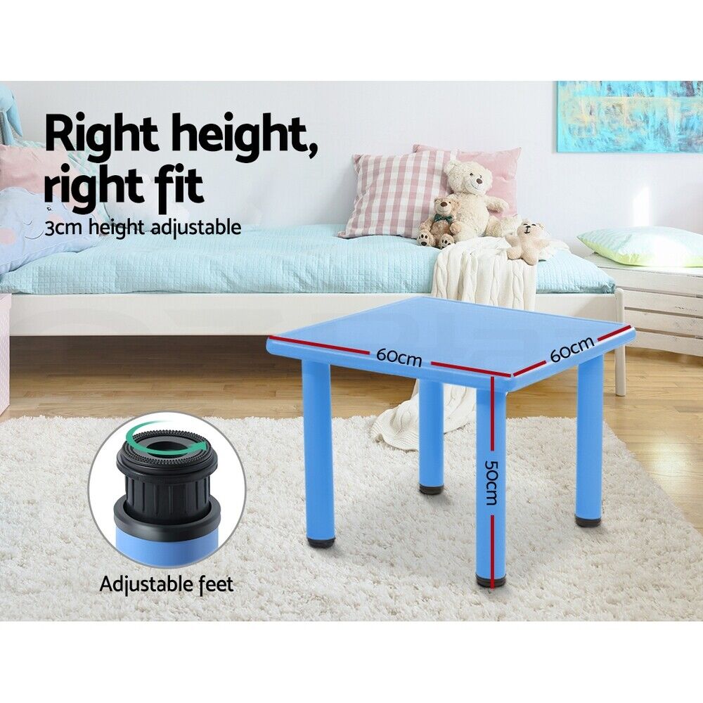 Keezi Kids Table Plastic Square Activity Study Desk 60X60CM
