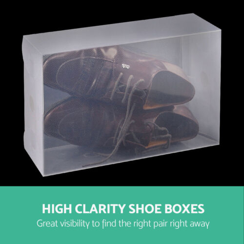 Artiss 40X Shoe Box Storage Clear Case Foldable Stackable