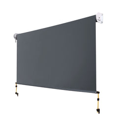 Instahut 2.4X2.5M Outdoor Blinds Awning Roll Down Canopy Retractable Outdoor Blinds Window Shade Grey