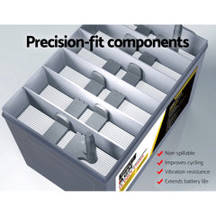 Giantz AGM Deep Cycle Battery 12V 170Ah Box Portable Solar Caravan Camping