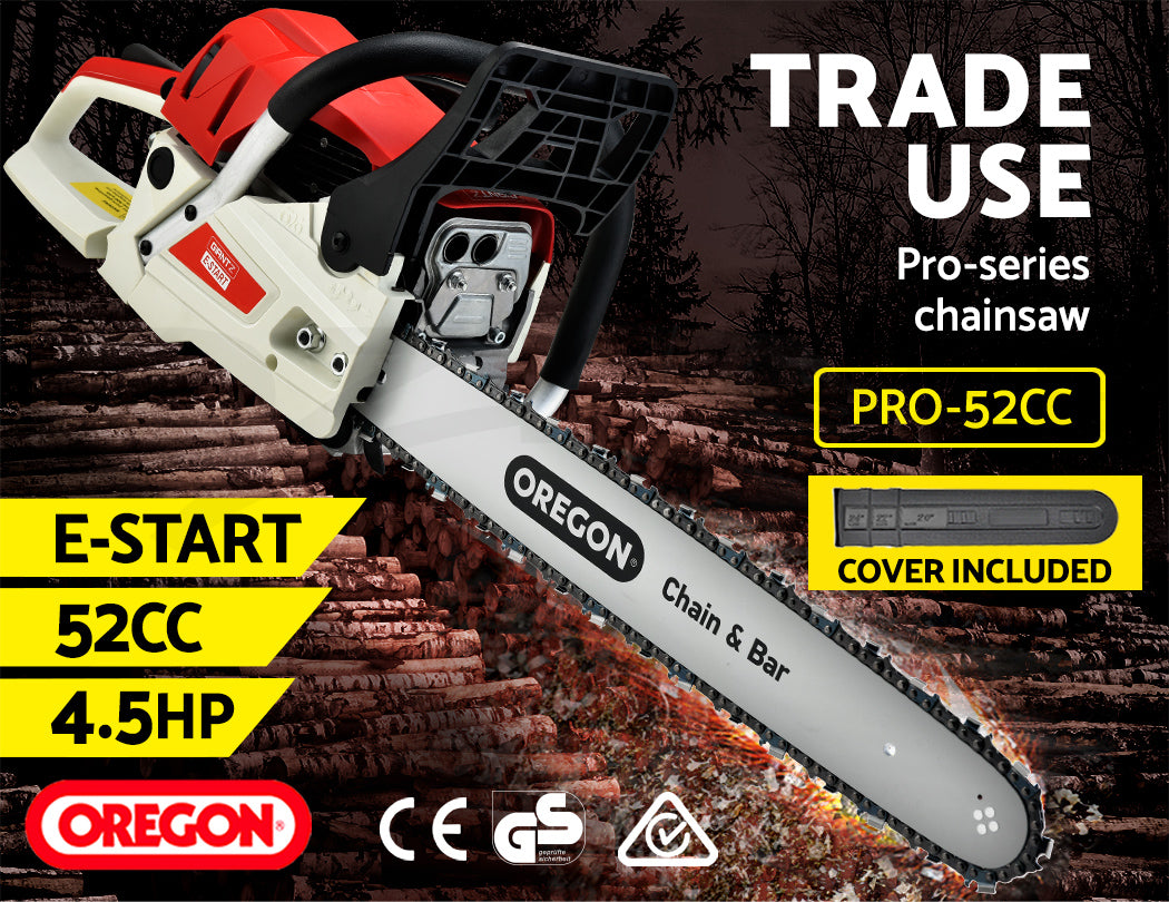 Giantz Chainsaw Petrol 52CC 20" Oregon Bar Commercial E-Start Pruning Chain Saw,Giantz Chainsaw Petrol 88CC 24" Oregon Bar Commercial E-Start Pruning Chain Saw