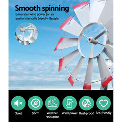 Garden Windmill 4FT 146cm Metal Ornaments Outdoor Decor Ornamental Wind Mill