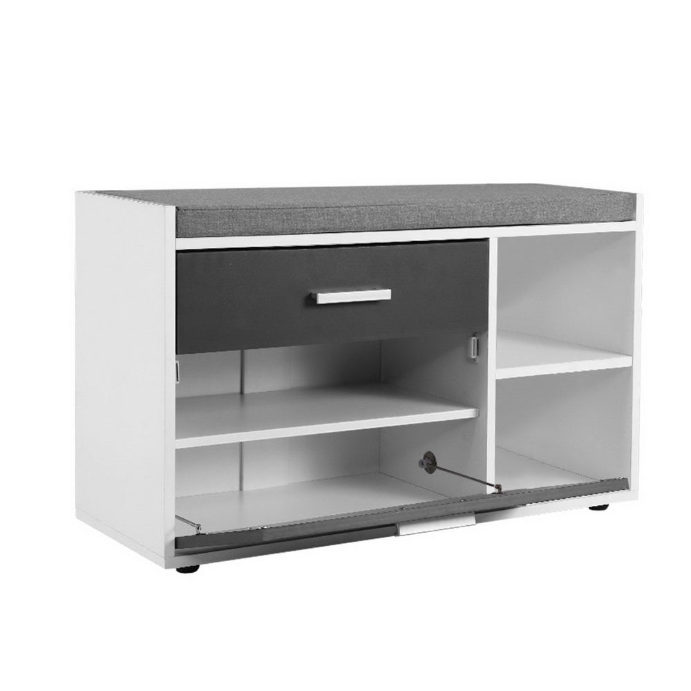 Artiss Shoe Cabinet Bench Shoes Storage Organiser Rack Wooden Cupboard Fabric