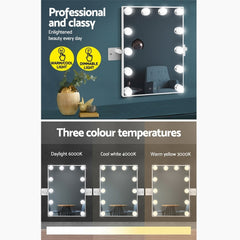 Embellir Wall mirror Makeup Mirror With Light Vanity 12 LED Bulbs Hollywood