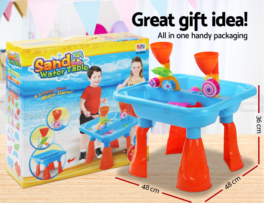 Keezi Kids Sandpit Pretend Play Sets Beach Toys Outdoor Sand Water Table Set