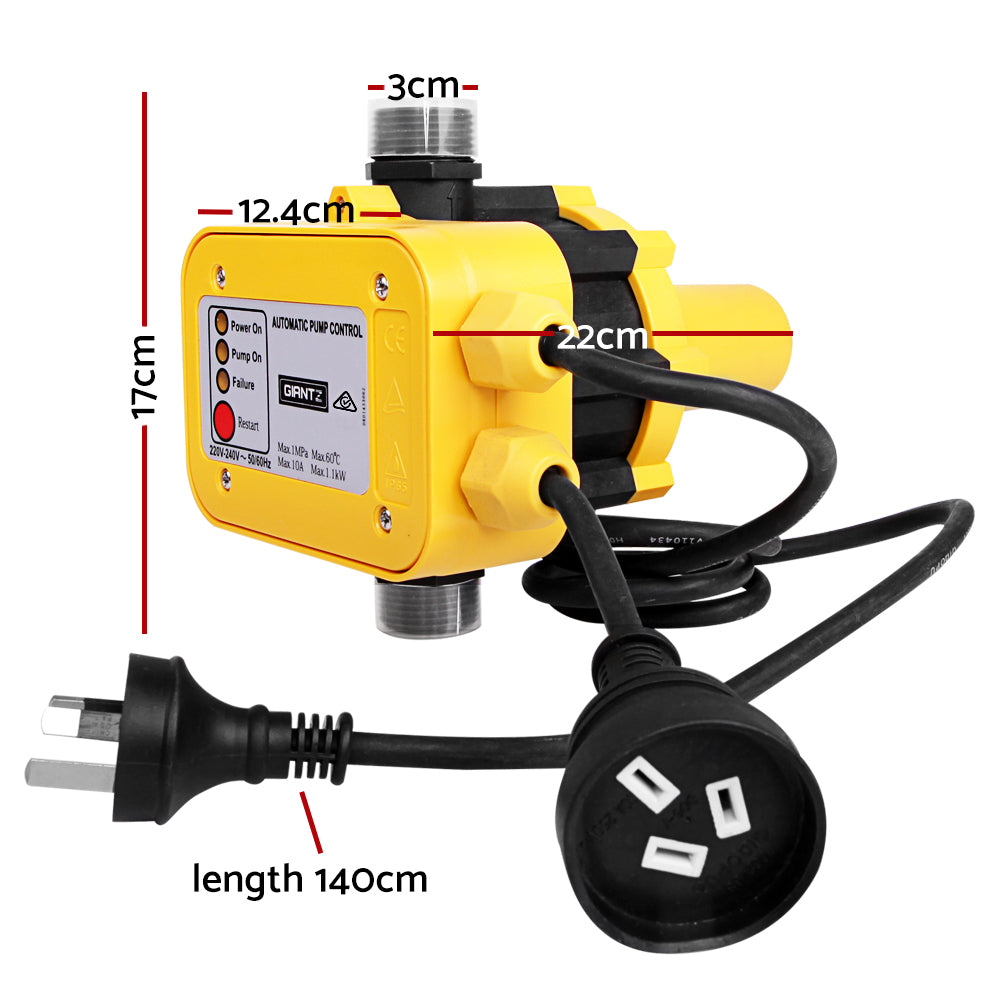 Giantz Auto Pressure Switch Control Electric Electronic Water Pump Controller