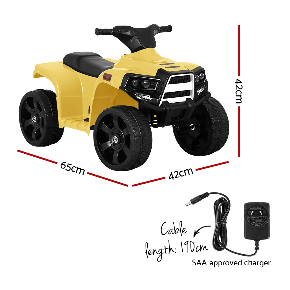 Rigo Kids Ride On Car ATV Quad Motorbike 4 Wheeler Electric Toys Battery Yellow