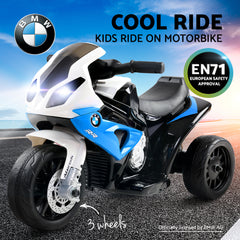 Kids Electric Ride On Car Police Motorcycle Motorbike BMW Licensed S1000RR Blue