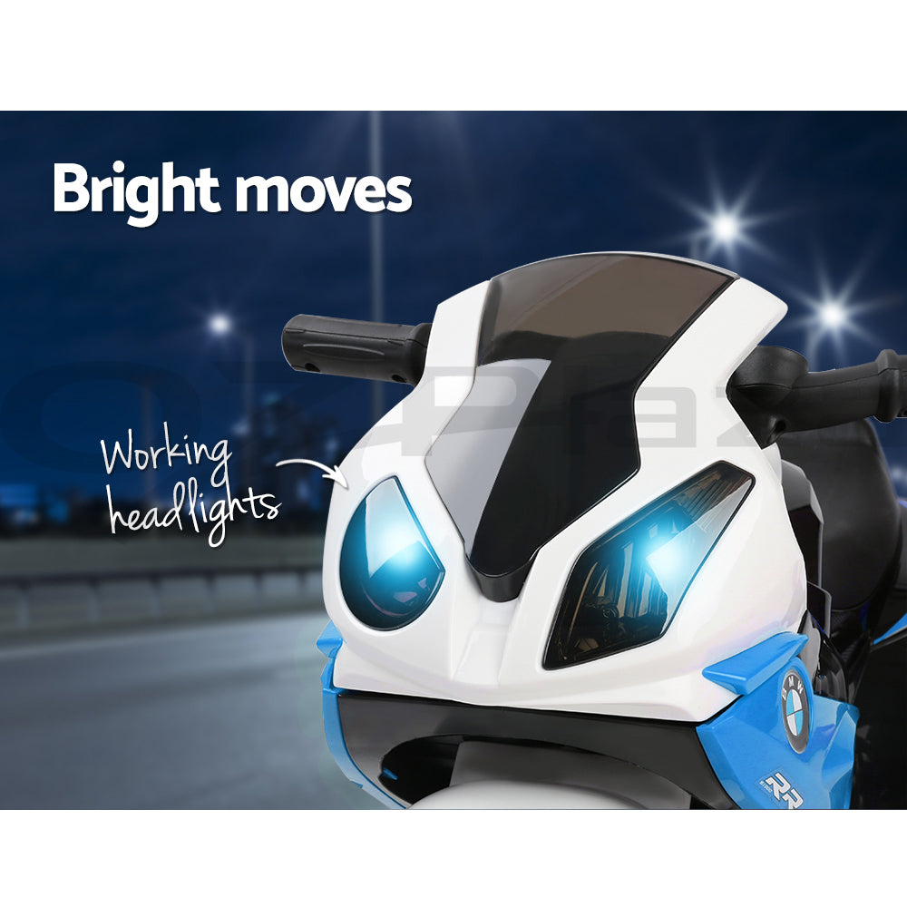 Kids Electric Ride On Car Police Motorcycle Motorbike BMW Licensed S1000RR Blue