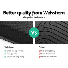 Weisshorn Car Floor Mats Rubber Compatible For Ford Ranger PX PX2 PX3 Dual Cab
