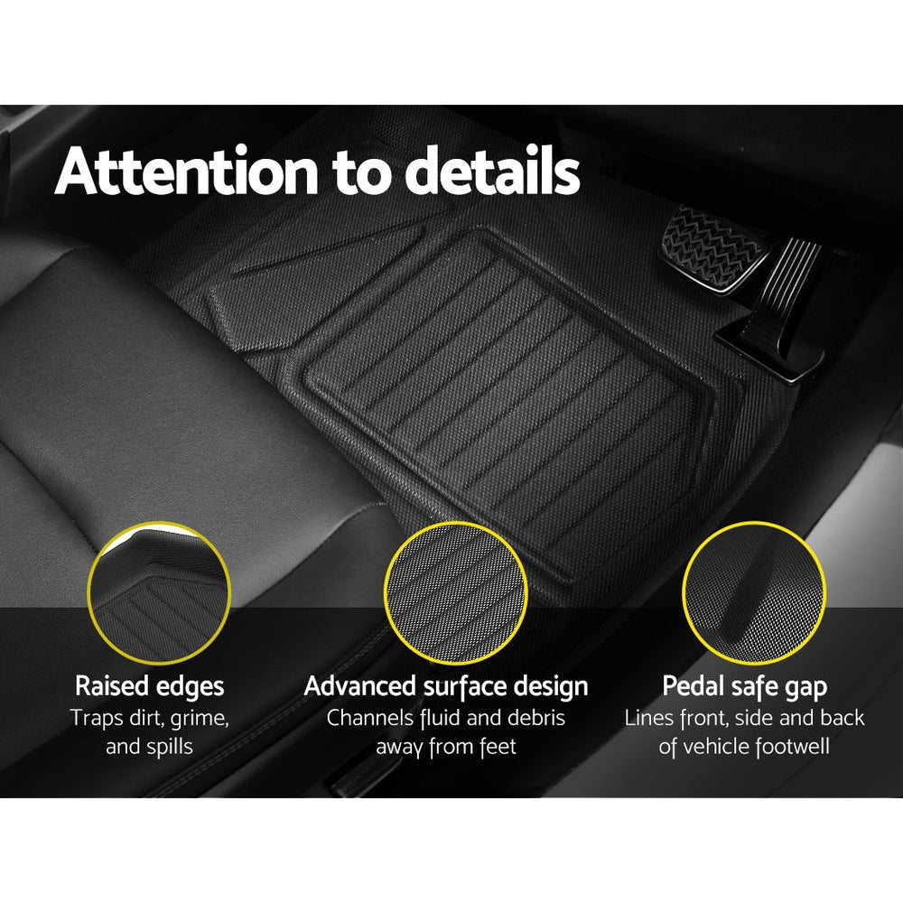 Weisshorn Car Rubber Floor Mats Compatible for Toyota RAV4 2019-2022 Front Rear