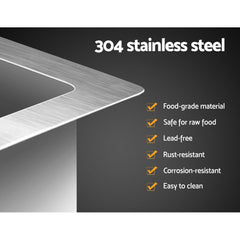 Cefito Kitchen Sink Basin Stainless Steel Under/Top/Flush Mount Bowl 510X450MM