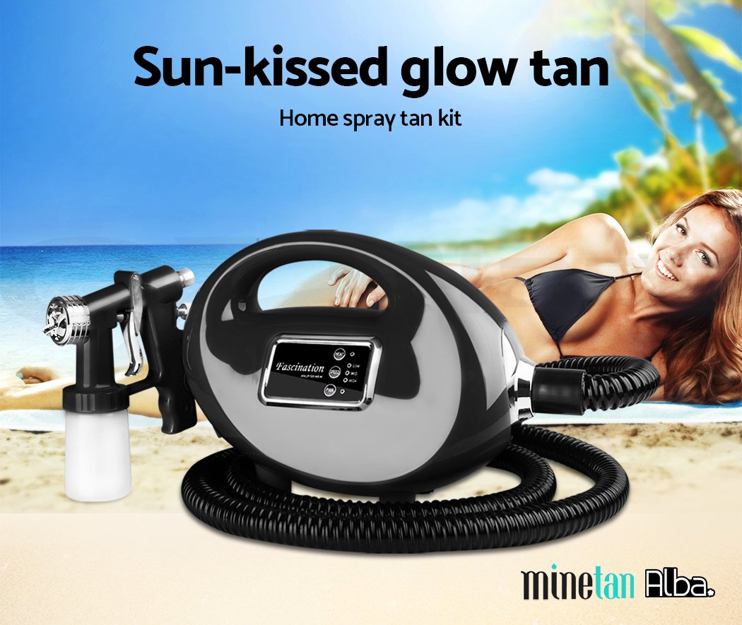Alba. Spray Tanning Machine Spray Gun Sunless Tan Kit 700W HVLP System Black