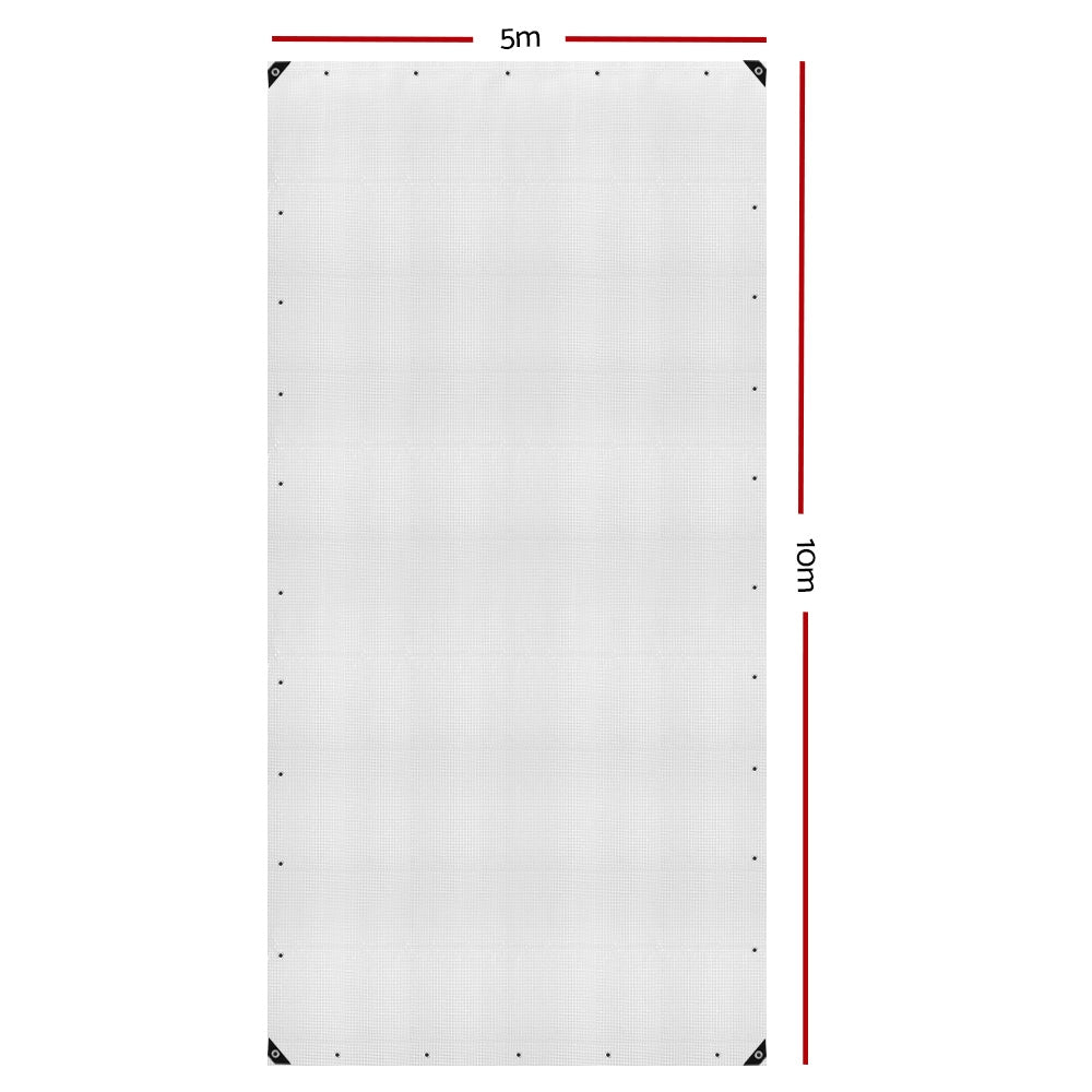 Instahut Tarp Tarpaulin 5x10m Heavy Duty Camping Cover Clear