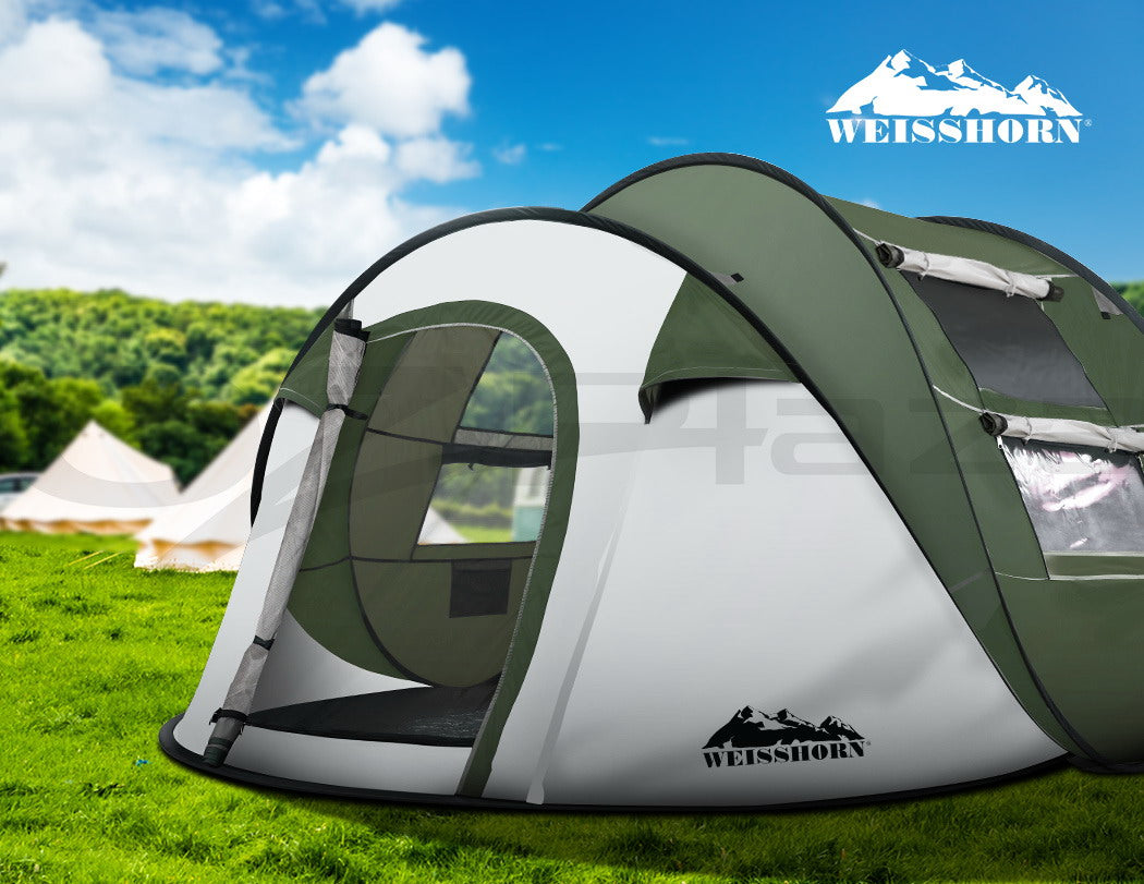 Weisshorn Instant Up Camping Tent 4-5 Person Pop up Tents Family Hiking Beach Dome