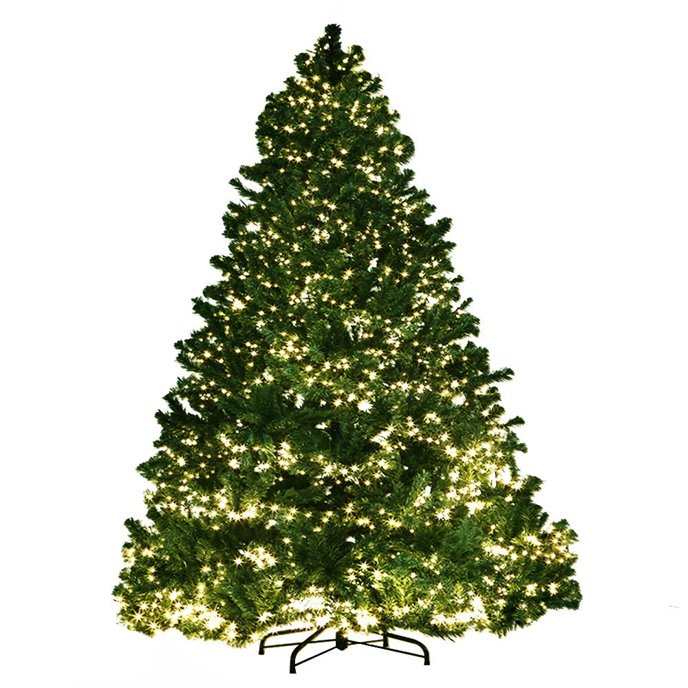 Jingle Jollys Christmas Tree 2.4M Xmas Tree Decorations 3190 LEDs 8 Light Mode