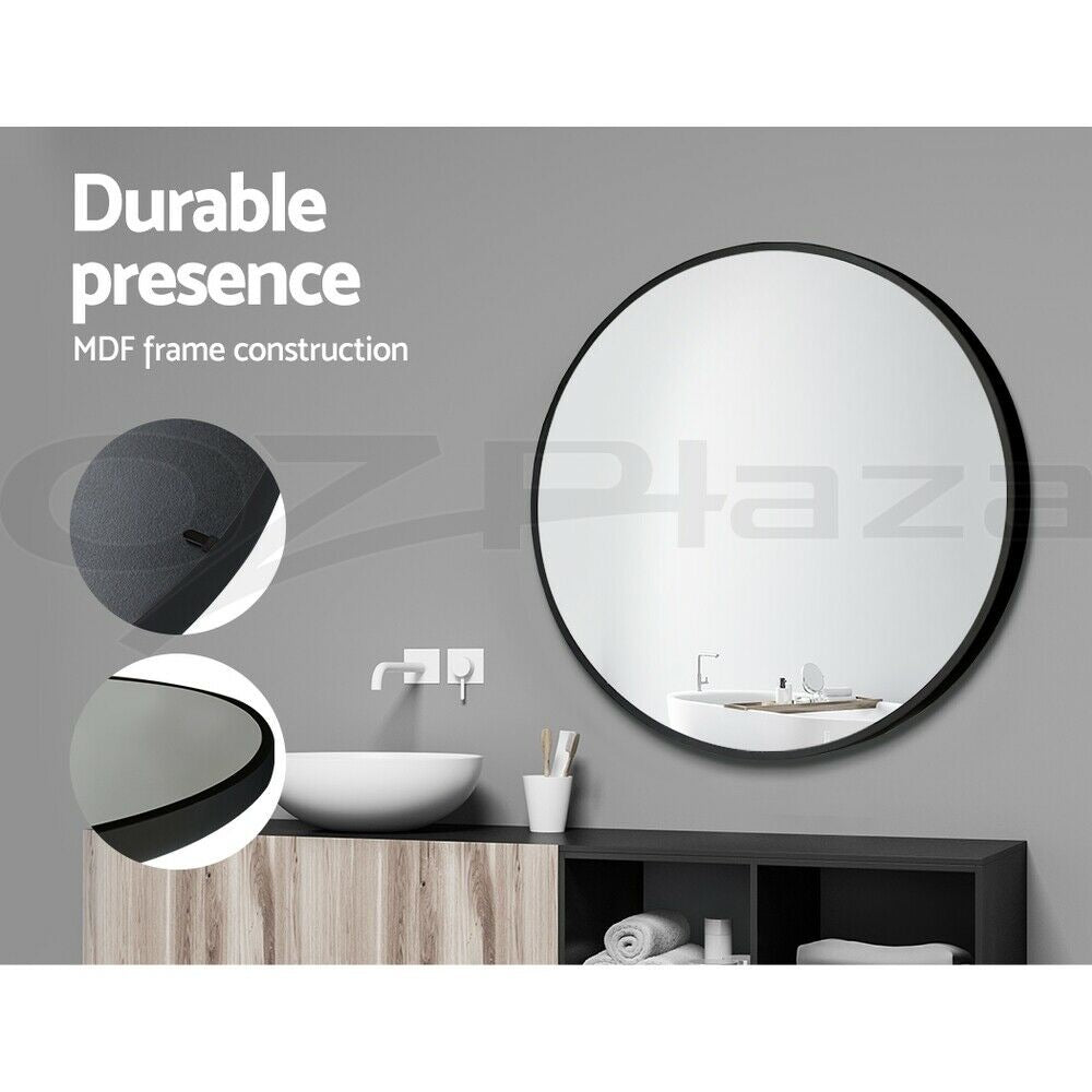 Embellir Round Wall Mirror 50cm Makeup Bathroom Mirror Frameless