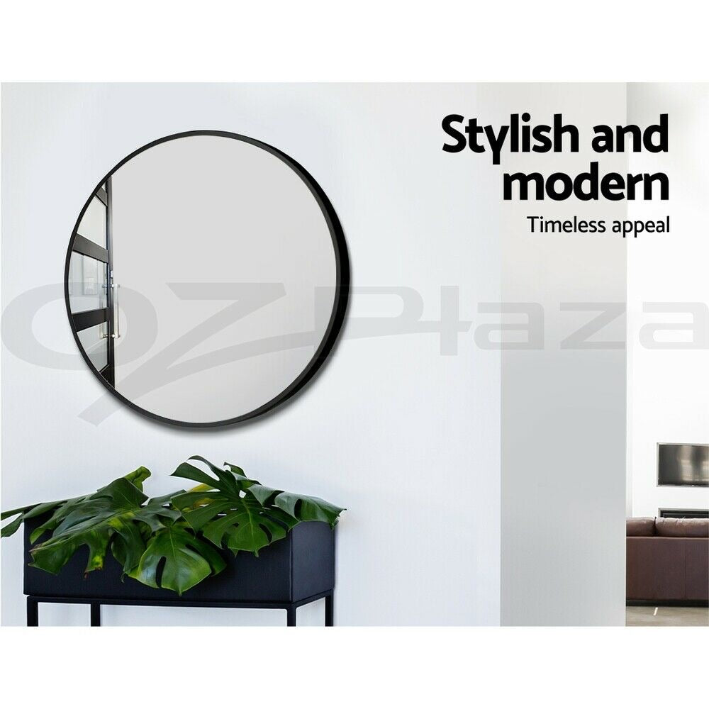 Embellir Round Wall Mirror 50cm Makeup Bathroom Mirror Frameless