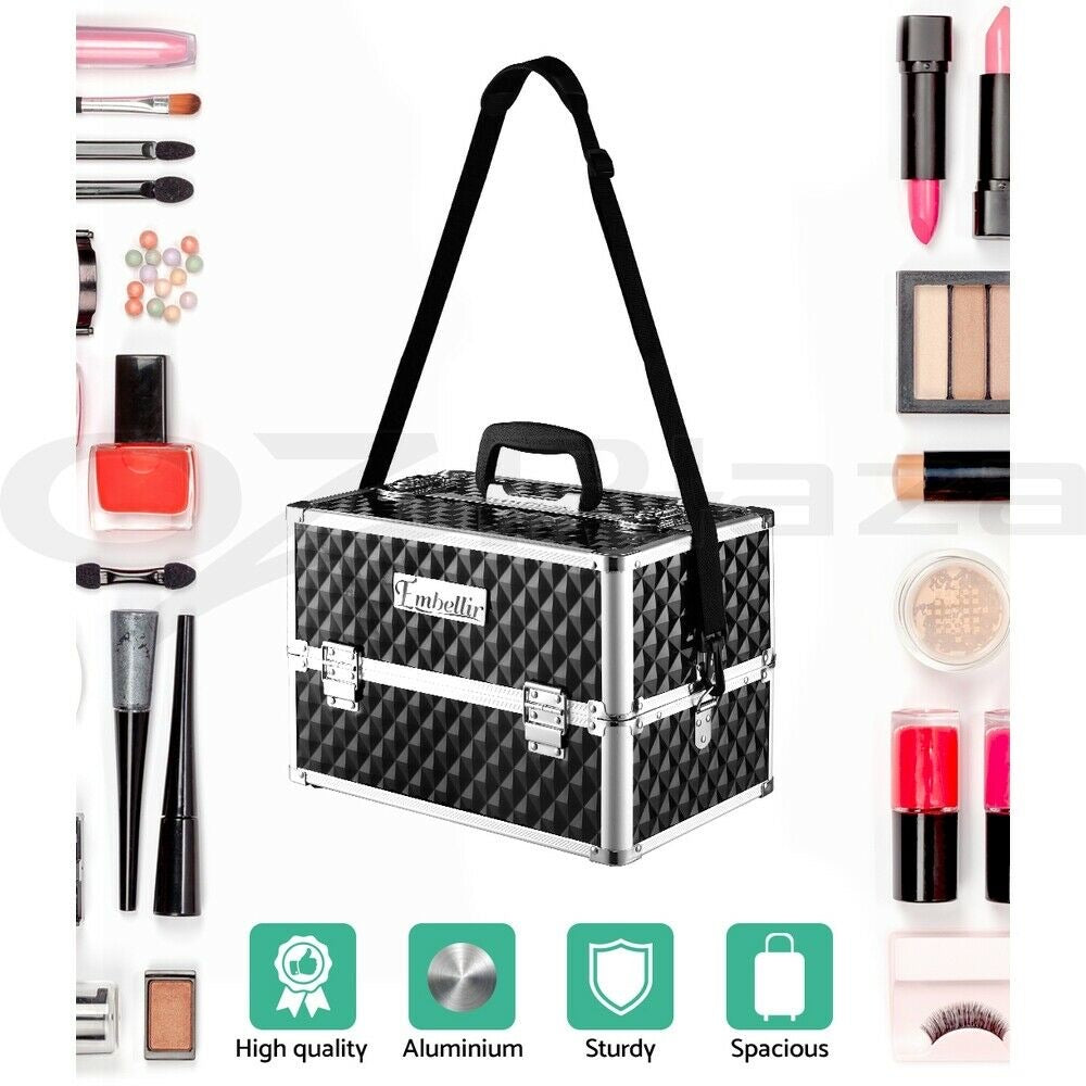 Embellir Beauty Case Makeup Travel Bag Organiser Cosmetic Storage Large Portable