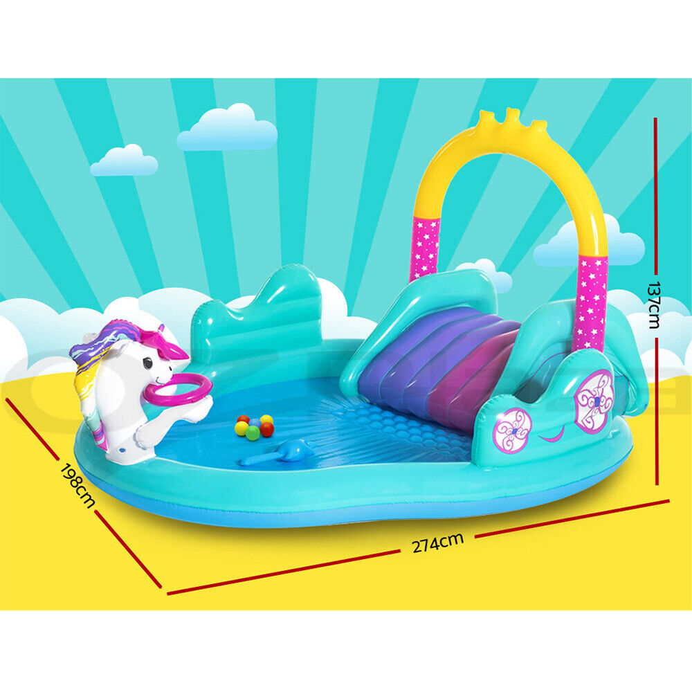 Bestway Kids Pool 274x198x137cm Inflatable Above Ground Swimming Play Pools 220L