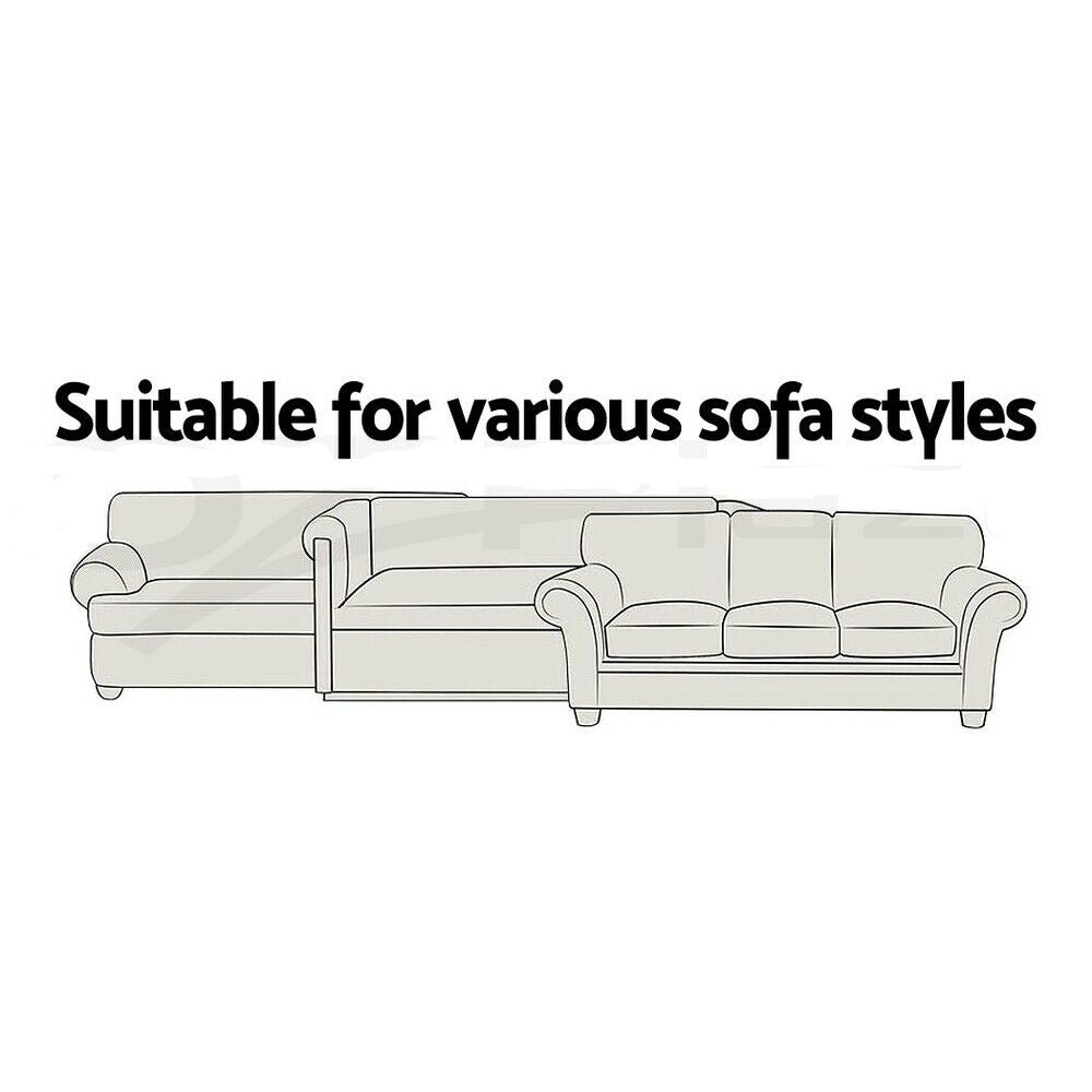 Artiss Sofa Cover Couch Covers 3 Seater High Stretch Grey